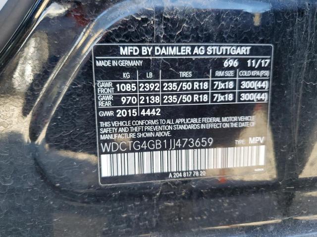 VIN WDCTG4GB1JJ473659 2018 Mercedes-Benz GLA-Class,... no.13