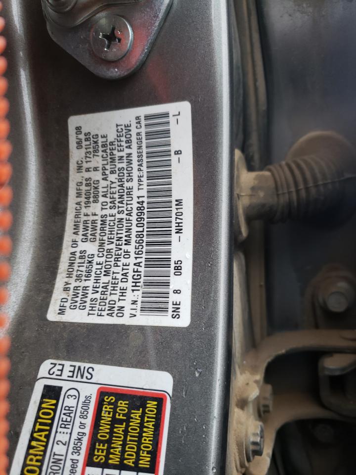 1HGFA16568L099841 2008 Honda Civic Lx