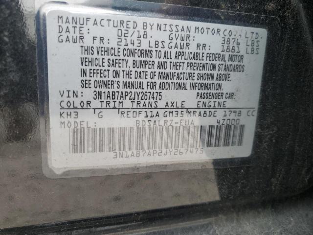 2018 NISSAN SENTRA S M - 3N1AB7AP2JY267475