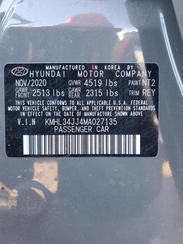 2021 HYUNDAI SONATA HYB KMHL34JJ4MA027135