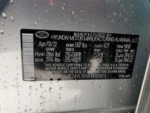 2022 HYUNDAI SANTA FE S - 5NMS24AJ8NH450875