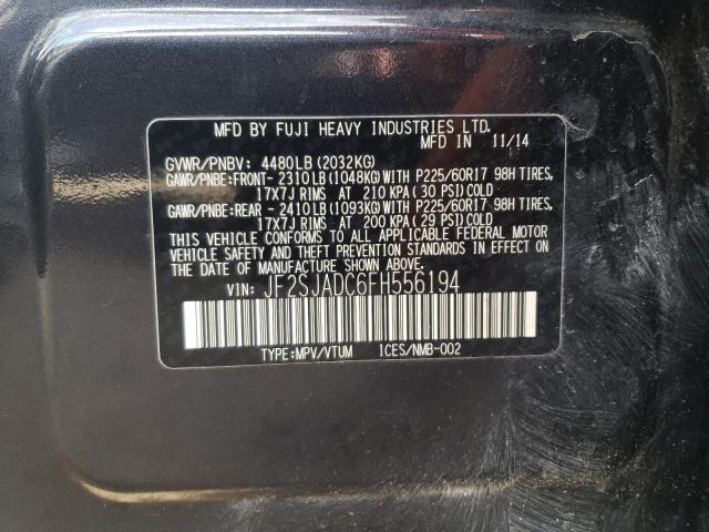 2015 SUBARU FORESTER 2 - JF2SJADC6FH556194