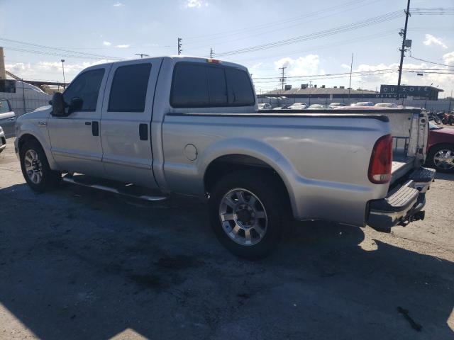 FORD F250 SUPER 2005 silver crew pic gas 1FTSW20Y35EB21950 photo #3