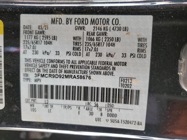 2021 FORD BRONCO SPO - 3FMCR9D92MRA58676