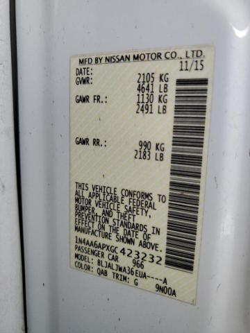 2016 NISSAN MAXIMA 3.5 - 1N4AA6APXGC423232