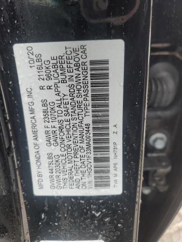 2021 HONDA ACCORD SPO 1HGCV1F33MA003448