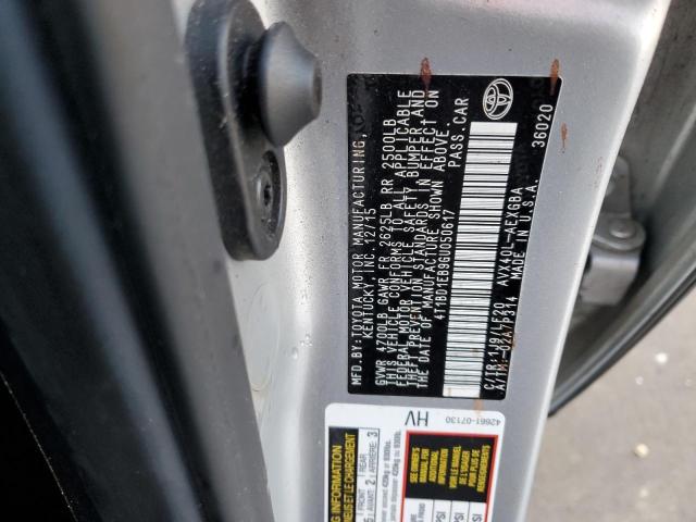 2016 TOYOTA AVALON HYB 4T1BD1EB9GU050617