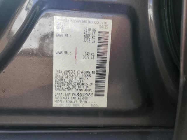 2015 NISSAN ALTIMA 2.5 - 1N4AL3AP1FN864985