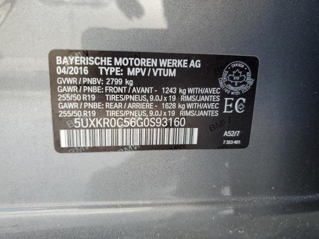 2016 BMW X5 XDRIVE3 5UXKR0C56G0S93160
