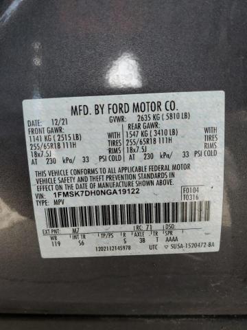 2022 FORD EXPLORER X - 1FMSK7DH0NGA19122