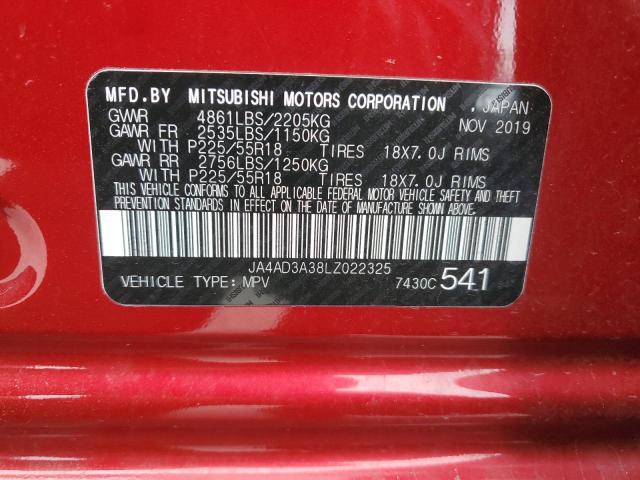 2020 MITSUBISHI OUTLANDER - JA4AD3A38LZ022325