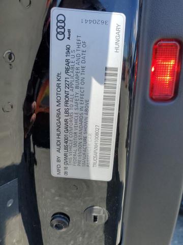 2017 AUDI TT TRUC5AFVXH1008027