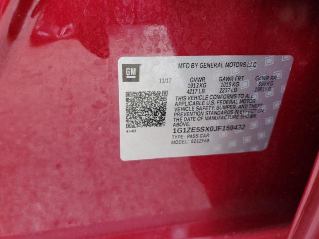 2018 CHEVROLET MALIBU PRE - 1G1ZE5SX0JF159432
