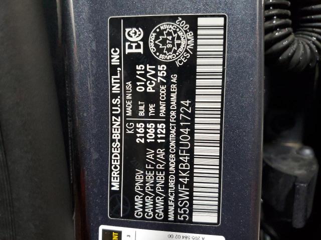 2015 MERCEDES-BENZ C 300 4MAT - 55SWF4KB4FU041724