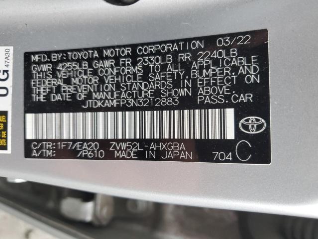 2022 TOYOTA PRIUS PRIM - JTDKAMFP3N3212883