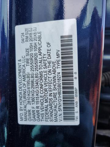 2025 HONDA PILOT ELIT - 5FNYG1H80SB018274