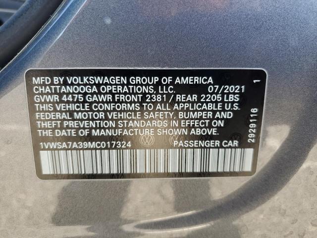 2021 VOLKSWAGEN PASSAT SE - 1VWSA7A39MC017324