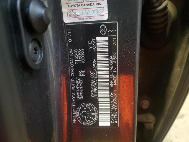 2011 LEXUS HS 250H - JTHBB1BA1B2042536