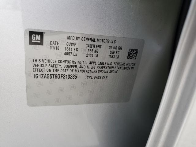 2016 CHEVROLET MALIBU L 1G1ZA5ST8GF213285