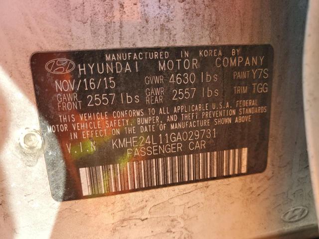 2016 HYUNDAI SONATA HYB - KMHE24L11GA029731