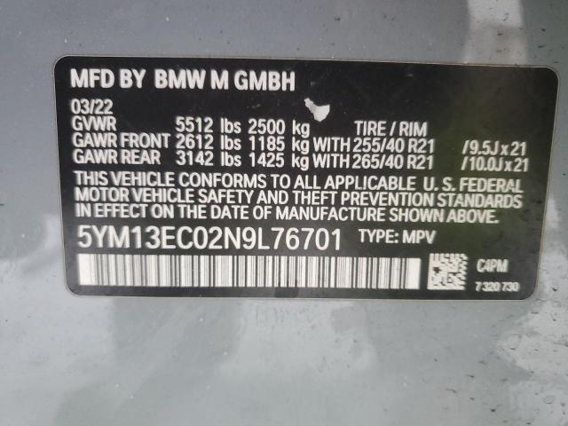 2022 BMW X3 M 5YM13EC02N9L76701