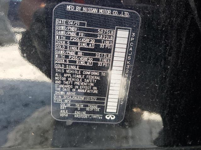 2022 INFINITI QX55 ESSEN 3PCAJ5K32NF101572