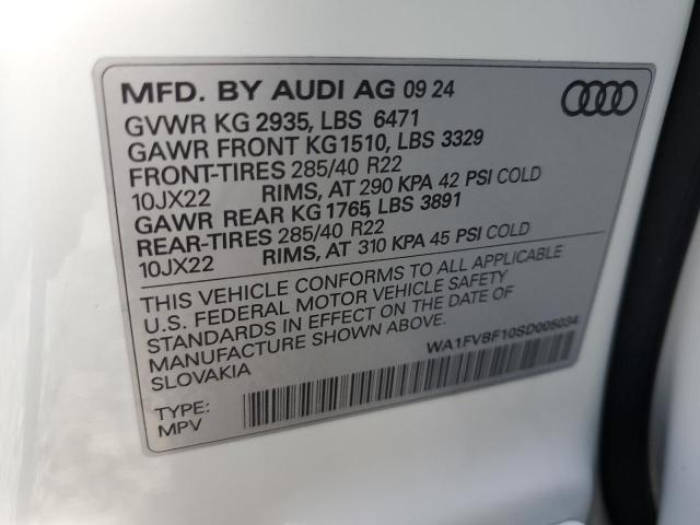 2025 AUDI Q8 PRESTIG WA1FVBF10SD005034