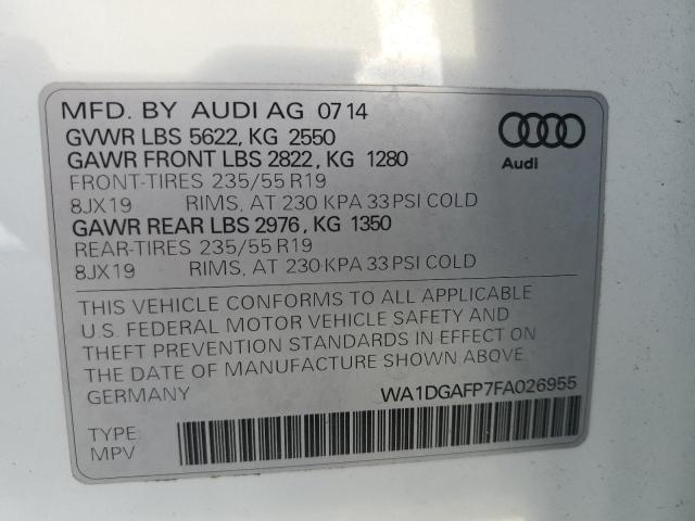 2015 AUDI Q5 PREMIUM - WA1DGAFP7FA026955