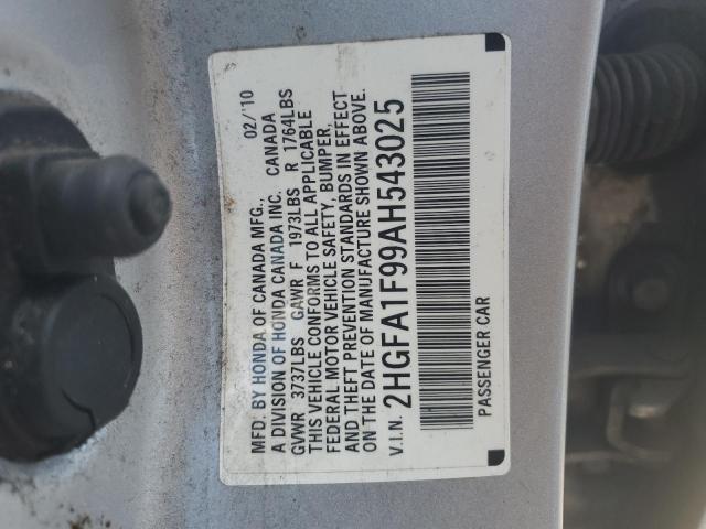 2010 HONDA CIVIC EXL - 2HGFA1F99AH543025