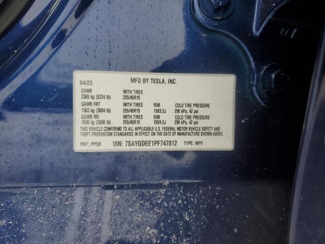 2023 TESLA MODEL Y - 7SAYGDEE1PF747812