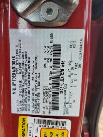 2015 FORD FUSION SE - 3FA6P0LUXFR281646