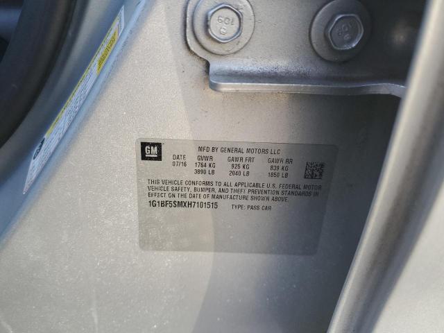 2017 CHEVROLET CRUZE PREM - 1G1BF5SMXH7101515