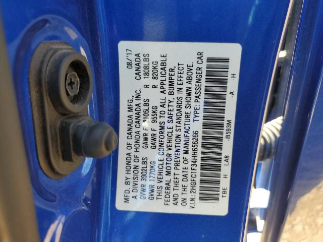 2017 HONDA CIVIC EX - 2HGFC1F34HH656266