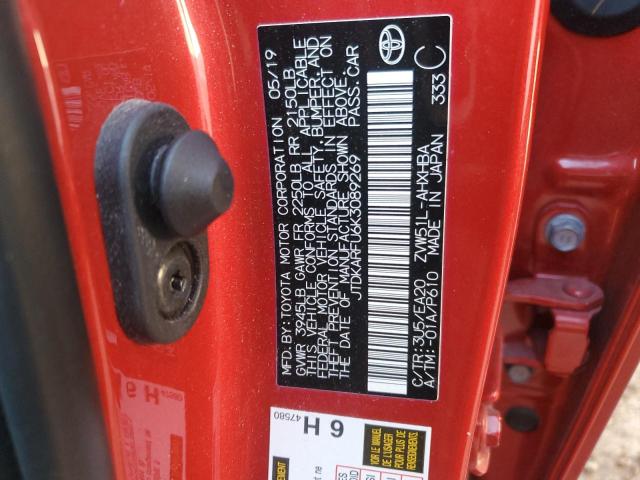 2019 TOYOTA PRIUS - JTDKARFU6K3089269