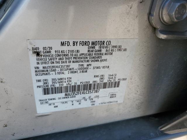 2020 FORD ECOSPORT S MAJ3S2FE4LC357387