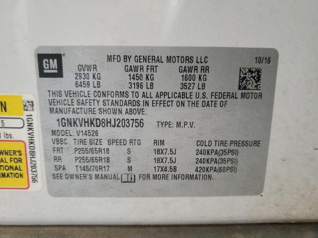 2017 CHEVROLET TRAVERSE L - 1GNKVHKD8HJ203756