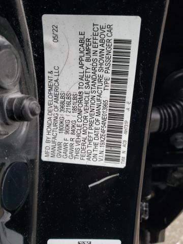 2022 HONDA INSIGHT EX 19XZE4F54NE013965