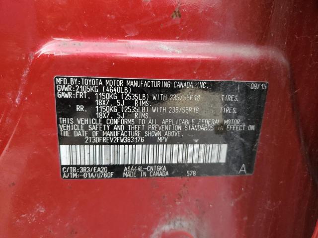 2015 TOYOTA RAV4 LIMIT - 2T3DFREV2FW383176