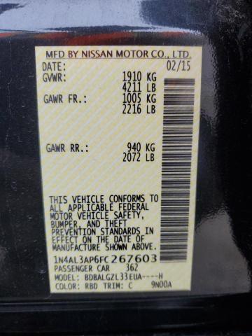 2015 NISSAN ALTIMA 2.5 - 1N4AL3AP6FC267603