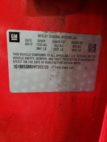 2017 CHEVROLET CRUZE LT - 1G1BE5SMXH7263129