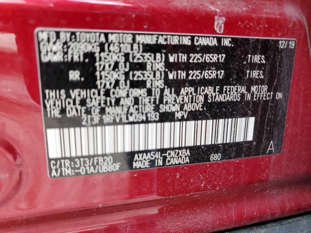 2020 TOYOTA RAV4 LE - 2T3F1RFV1LW094193