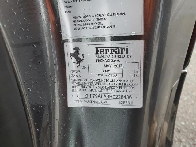 2017 FERRARI 488 GTB ZFF79ALA8H0228436