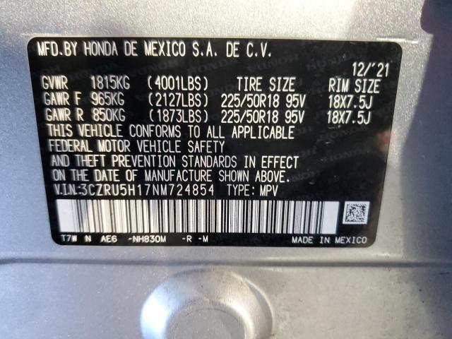 2022 HONDA HR-V SPORT - 3CZRU5H17NM724854
