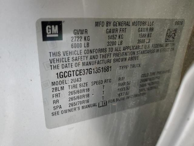 2016 CHEVROLET COLORADO L - 1GCGTCE37G1351681