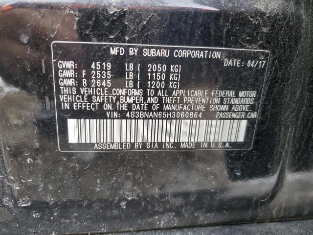 2017 SUBARU LEGACY 2.5 - 4S3BNAN65H3060864