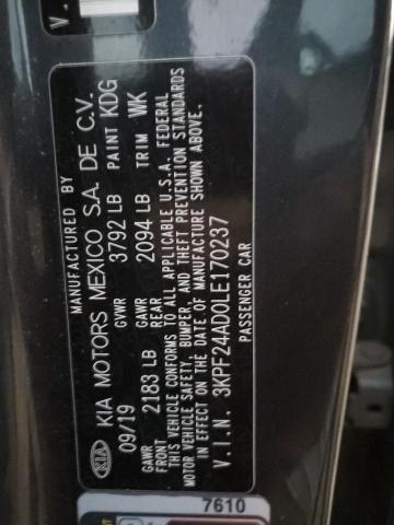 2020 KIA FORTE FE - 3KPF24AD0LE170237