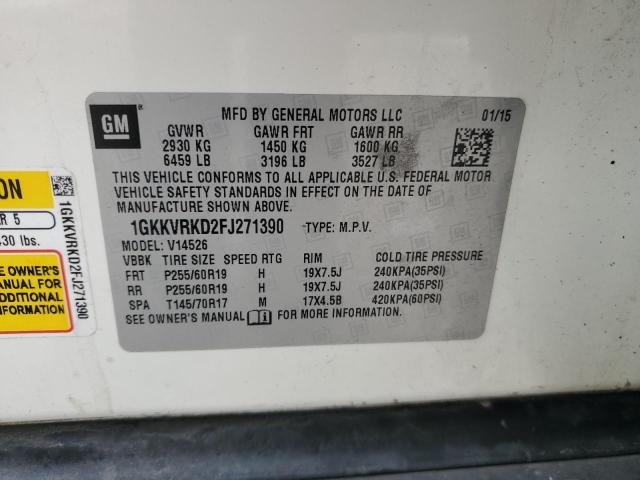 2015 GMC ACADIA SLT 1GKKVRKD2FJ271390