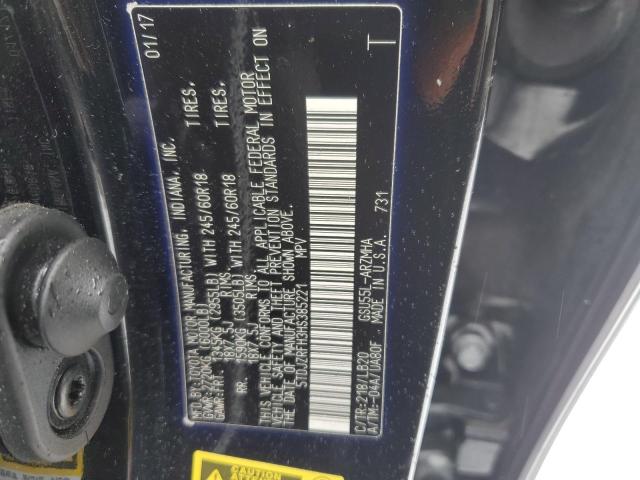 2017 TOYOTA HIGHLANDER 5TDJZRFH3HS385221