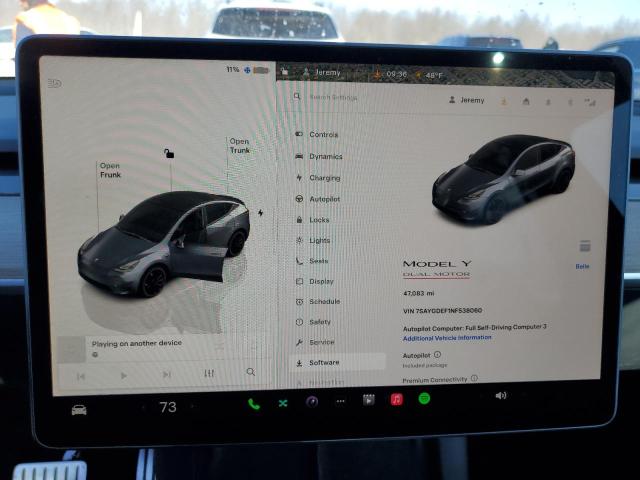 2022 TESLA MODEL Y - 7SAYGDEF1NF538060
