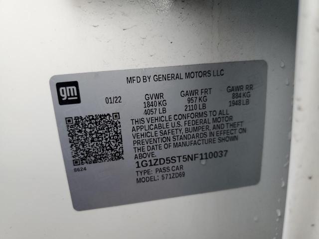 2022 CHEVROLET MALIBU LT - 1G1ZD5ST5NF110037